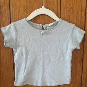 Quincy Mae Light Blue Kids Shirt